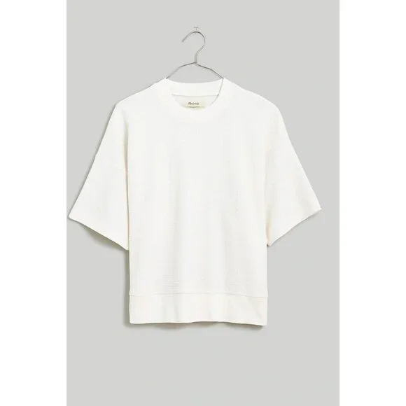 Madewell $52 Womens Waffle Mockneck Tee in Lighthouse Size M NJ790 - Picture 3 of 7